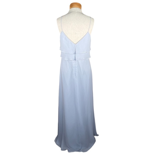 Jenny Yoo Light Blue Formal Gown With Spaghetti Straps Prom or Wedding 10 VGC - Picture 5 of 15